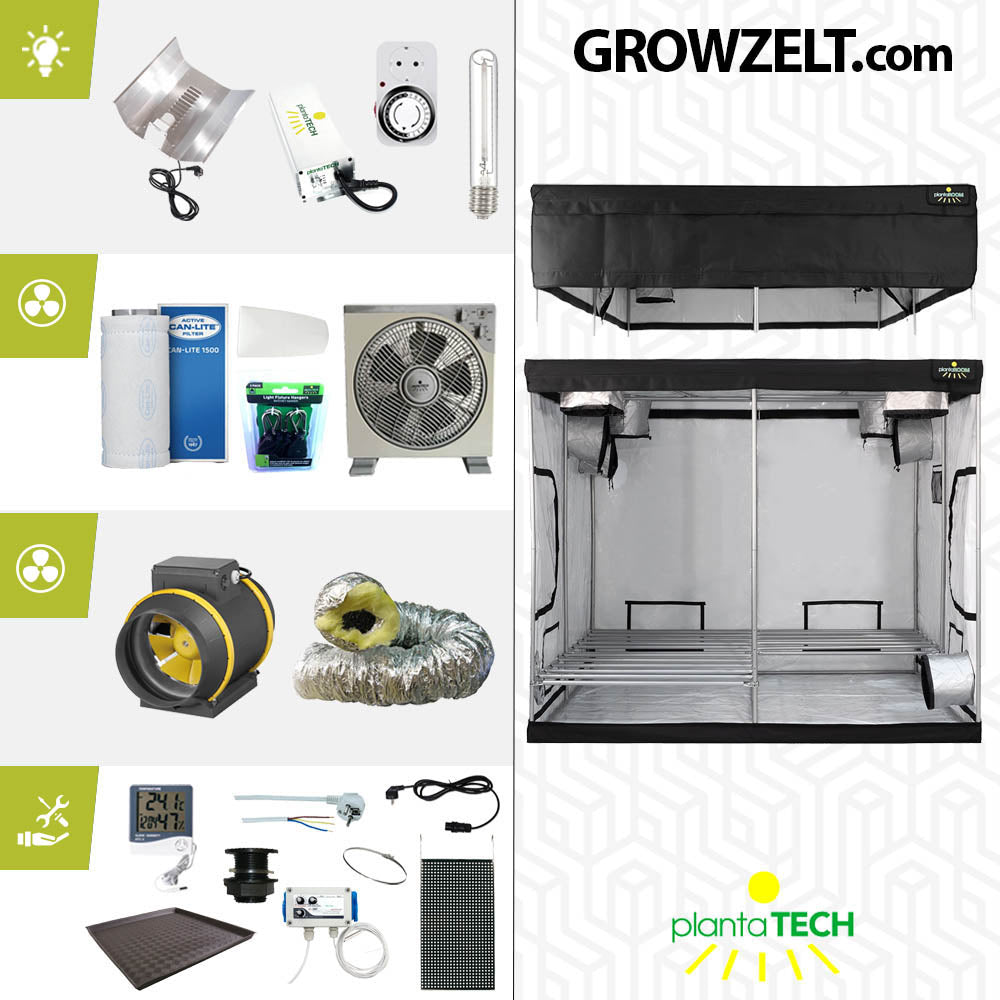 grow zelt komplettset Growzelt Komplettset - Professional Black HPS